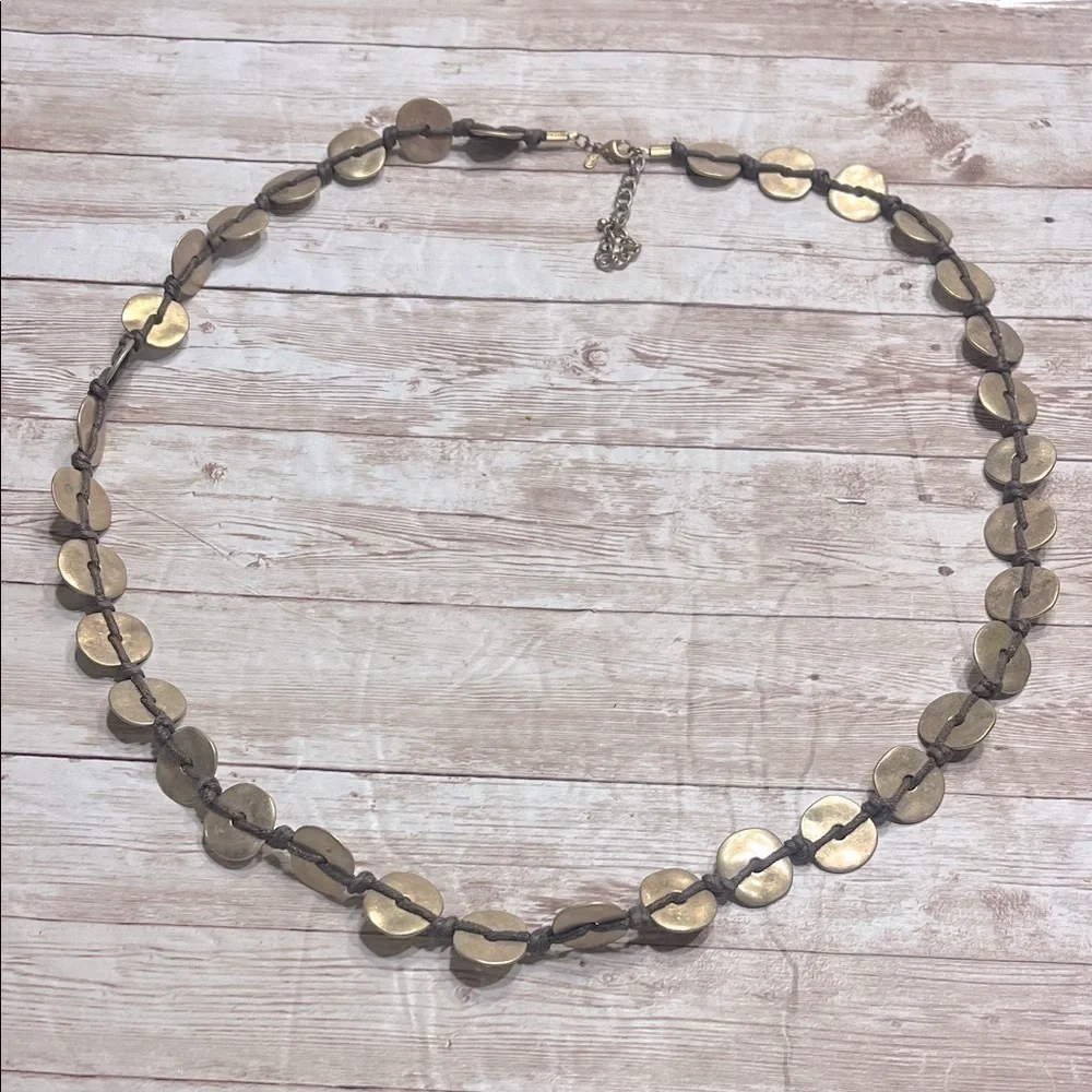 Premier Designs Gold Disc Necklace Set